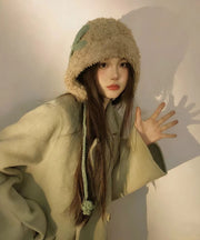 Stylish Beige Cozy Warm Faux Fur Bonnie Hat