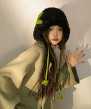 Stylish Beige Cozy Warm Faux Fur Bonnie Hat