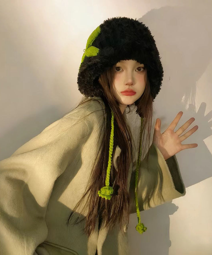 Stylish Beige Cozy Warm Faux Fur Bonnie Hat