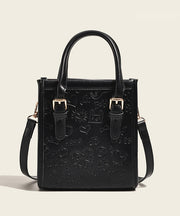 Stylish Beige Emboss Large Capacity Faux Leather Tote Handbag