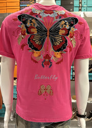 Stylish Black O-Neck Embroideried Mens T Shirt Summer