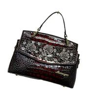 Stylish Black Zircon Calf Leather Micro Bag