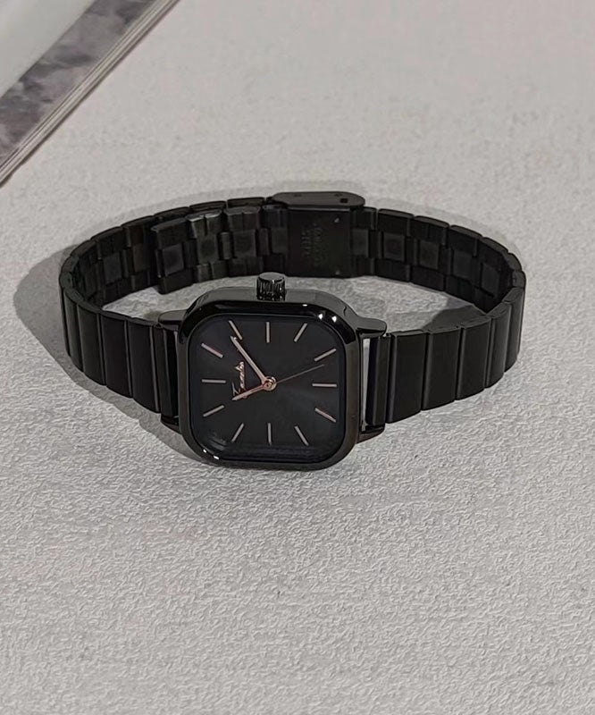 Stylish Blue Stainless Steel Square Waterproof Watches