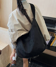 Stylish Brown Faux Suede Large Capacity Shoulder Bag