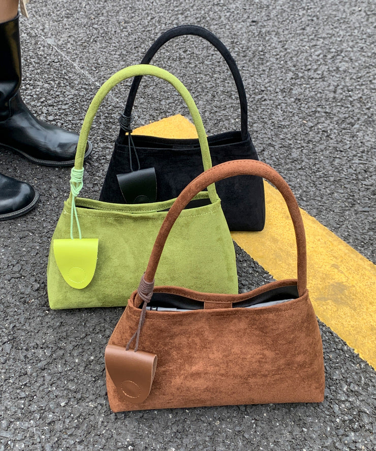Stylish Brown Suede Durable Shoulder Bag