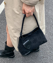 Stylish Brown Suede Durable Shoulder Bag