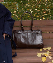 Stylish Coffee Faux Leather Large Capacity Hobo Bag
