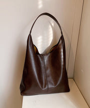 Stylish Coffee Large Capacity Faux Leather Shoulder Bag