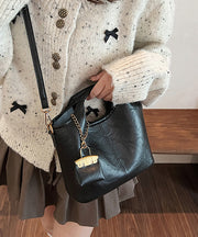 Stylish Coffee Versatile Faux Leather Bucket Bag