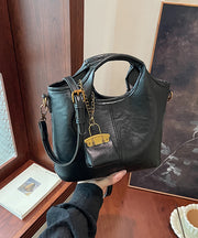 Stylish Coffee Versatile Faux Leather Bucket Bag