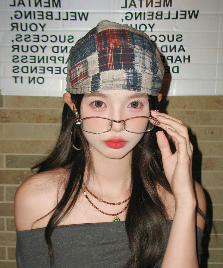 Stylish Colorblock Drawstring Cotton Bonnie Hat