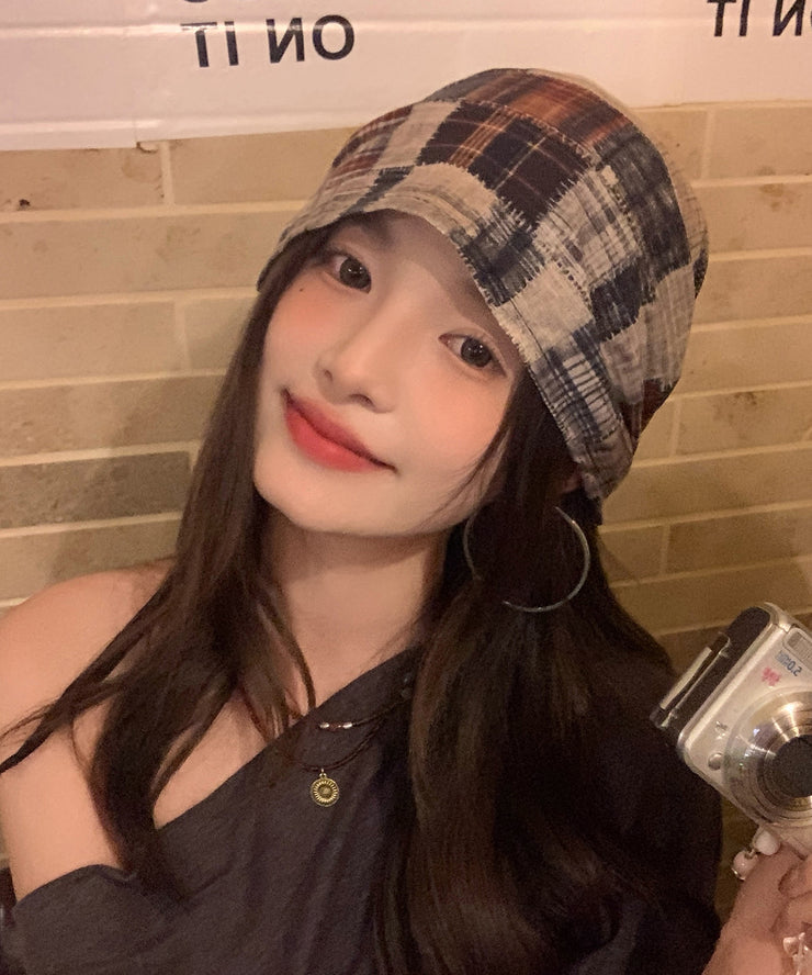 Stylish Colorblock Drawstring Cotton Bonnie Hat