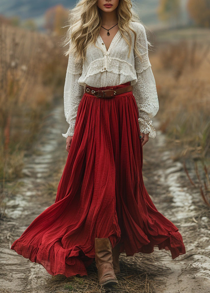 Stylish Colorblock V Neck Wrinkled Lace Patchwork Dresses Long Sleeve