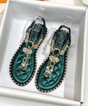 Stylish Comfy Apricot Flip Flops Splicing Zircon