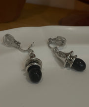 Stylish Gold Copper Overgild Agate Drop Earrings