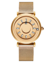 Stylish Gold Stainless Steel Zircon Quartz Movement Watch