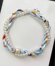 Stylish Green Alloy Silk Pearl Beading Bracelet