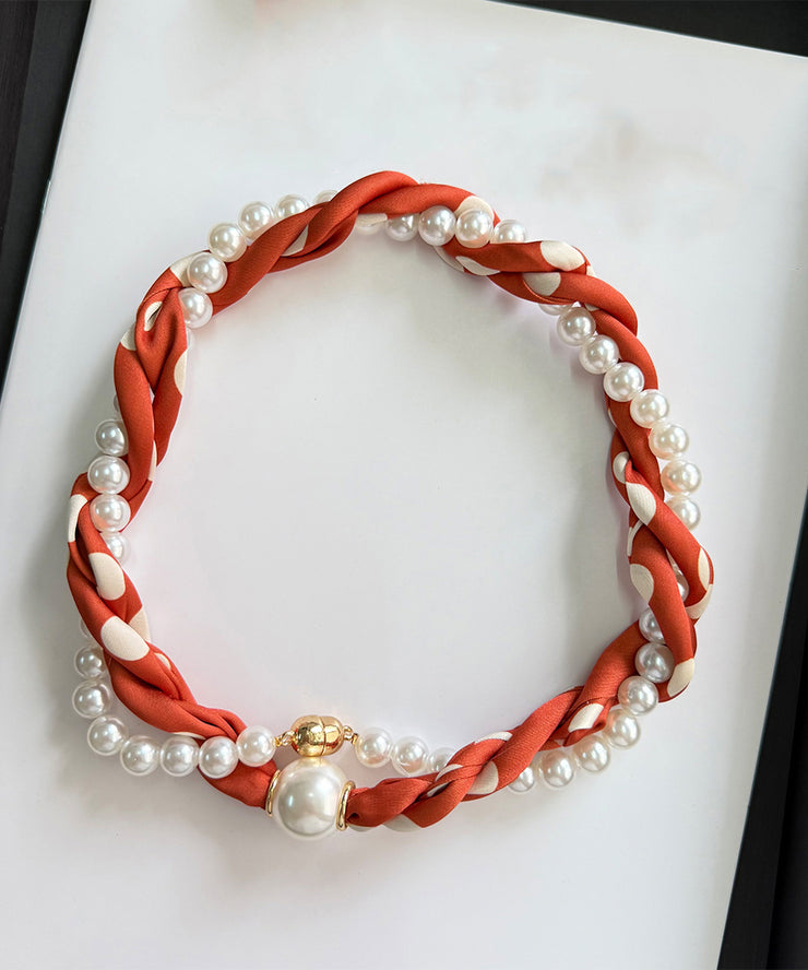 Stylish Green Alloy Silk Pearl Beading Bracelet