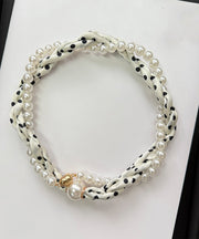 Stylish Green Alloy Silk Pearl Beading Bracelet