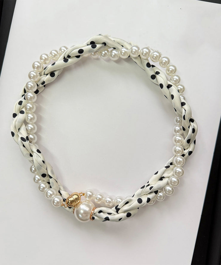 Stylish Green Alloy Silk Pearl Beading Bracelet