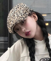 Stylish Leopard Versatile Cotton Breton Hat