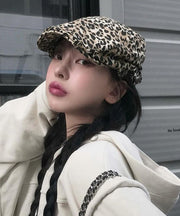 Stylish Leopard Versatile Cotton Breton Hat