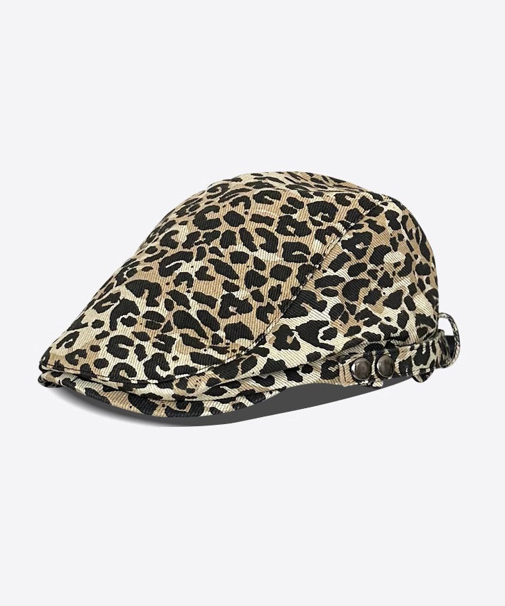 Stylish Leopard Versatile Cotton Breton Hat