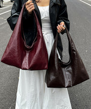 Stylish Mulberry Large Capacity Faux Leather Shoulder Bag