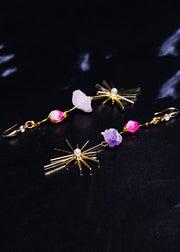 Stylish Multicolour Jade Long Tassels Drop Earrings