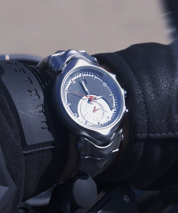 Stylish Orange Stainless Steel Quartz Movement Noctilucent Watches