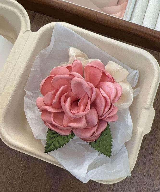 Stylish Red Fabric Resin Rose Hair Band