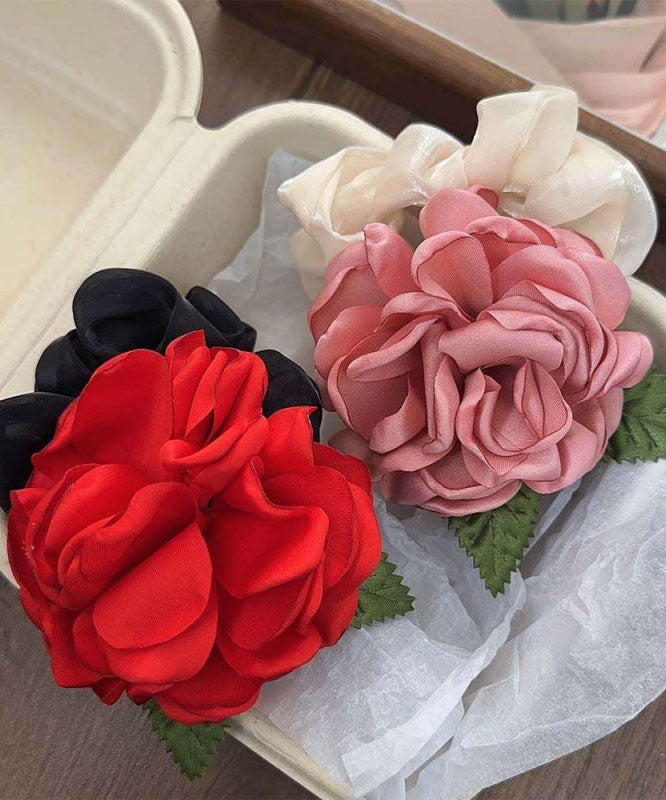 Stylish Red Fabric Resin Rose Hair Band