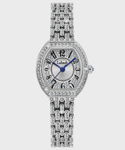 Stylish Rose Stainless Steel Zircon Quartz Movement Watches