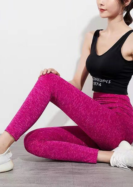 Stylish Rose Tummy Control Capri Workout Leggings