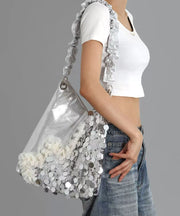 Stylish Silvery Sequins Patchwork Large Capacity Shoulder Bags