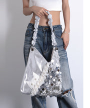 Stylish Silvery Sequins Patchwork Large Capacity Shoulder Bags