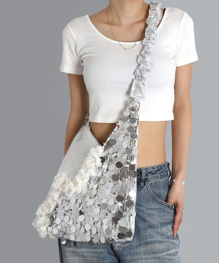 Stylish Silvery Sequins Patchwork Large Capacity Shoulder Bags