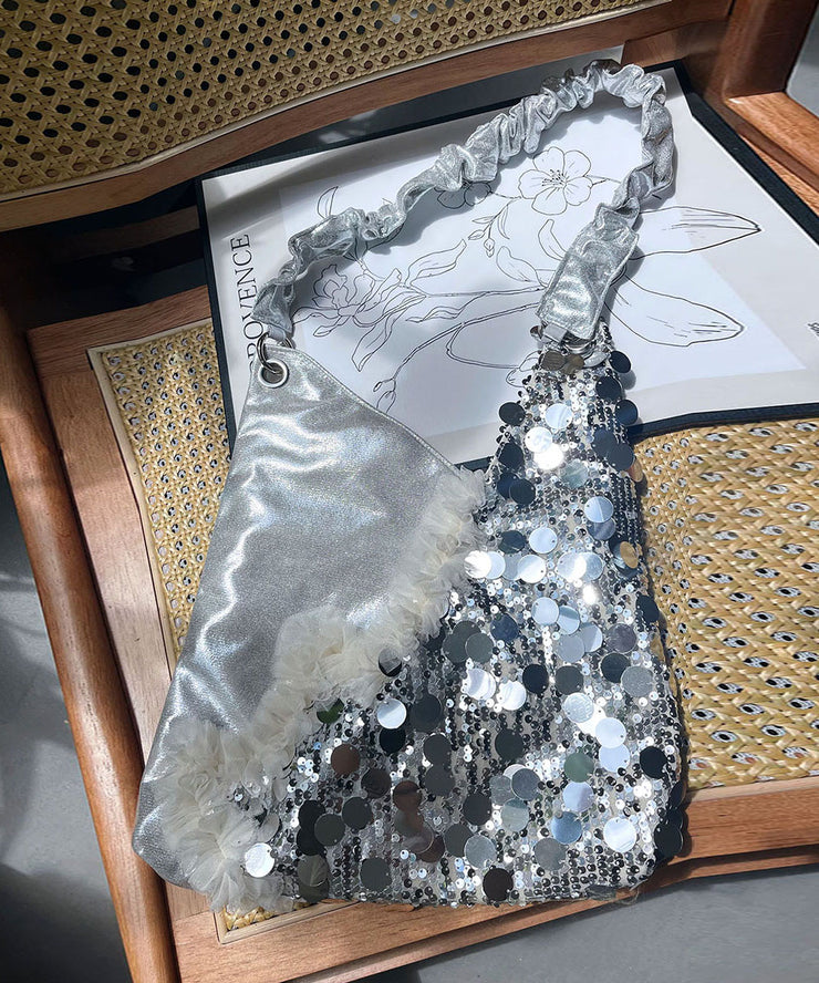 Stylish Silvery Sequins Patchwork Large Capacity Shoulder Bags