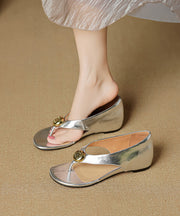 Stylish Splicing Wedge Flip Flops Purple Suede