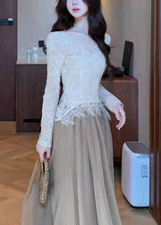 Stylish V Neck Hollow Out Lace T Shirt Top Fall