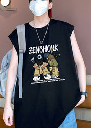 Stylish White O-Neck Print Cotton Men T Shirt Summer