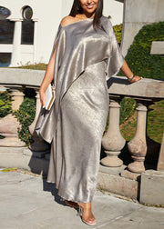 Summer Beige Asymmetrical Off Shoulder Sexy Two-Piece Set