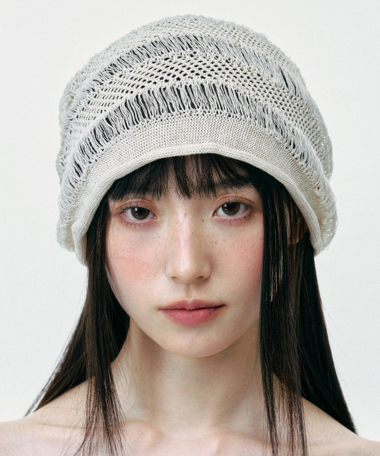 Summer Japanese Hollow Breathable Knitted Boonie Hat