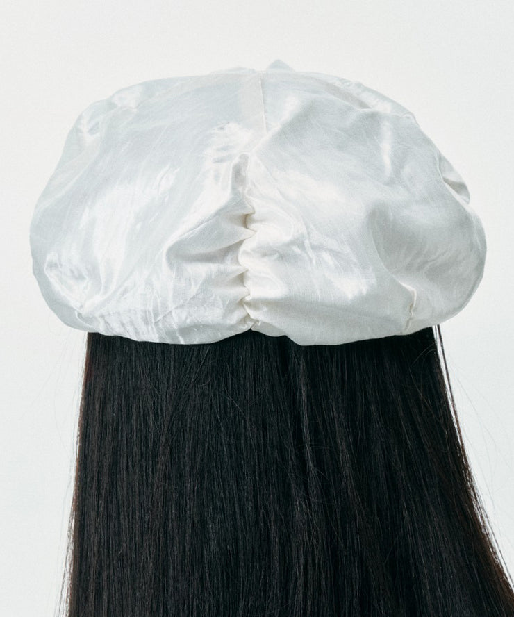 Summer Japanese Silk Pleated Floral Versatile Breton Hat