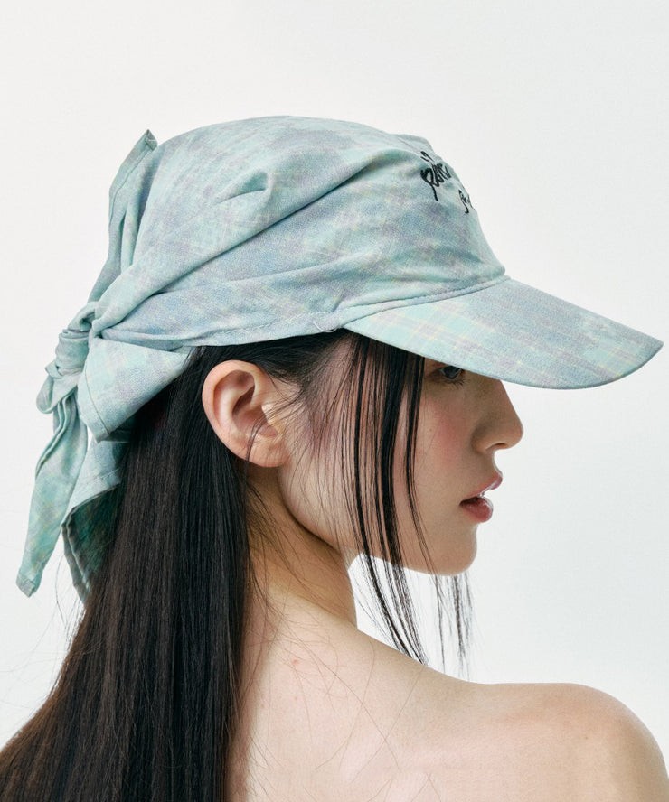 Summer Mint Green Headscarf Baseball Cap Hat