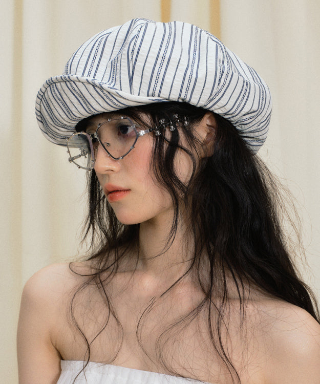 Summer Thin Japanese Fashion Striped Breton Hat