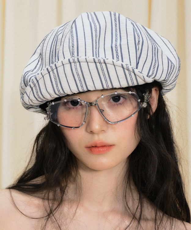 Summer Thin Japanese Fashion Striped Breton Hat