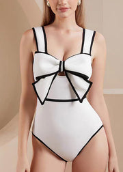 Trendy White Dot Bodysuit And Maxi Skirts Lingerie Set