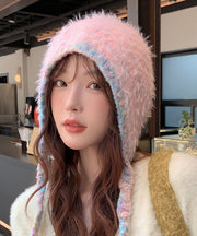 Unique Beige Handmade Knit Bonnie Hat Winter