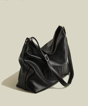 Unique Black Jacquard Faux Leather Messenger Bag